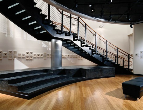 2 floors stairs fashion granite black